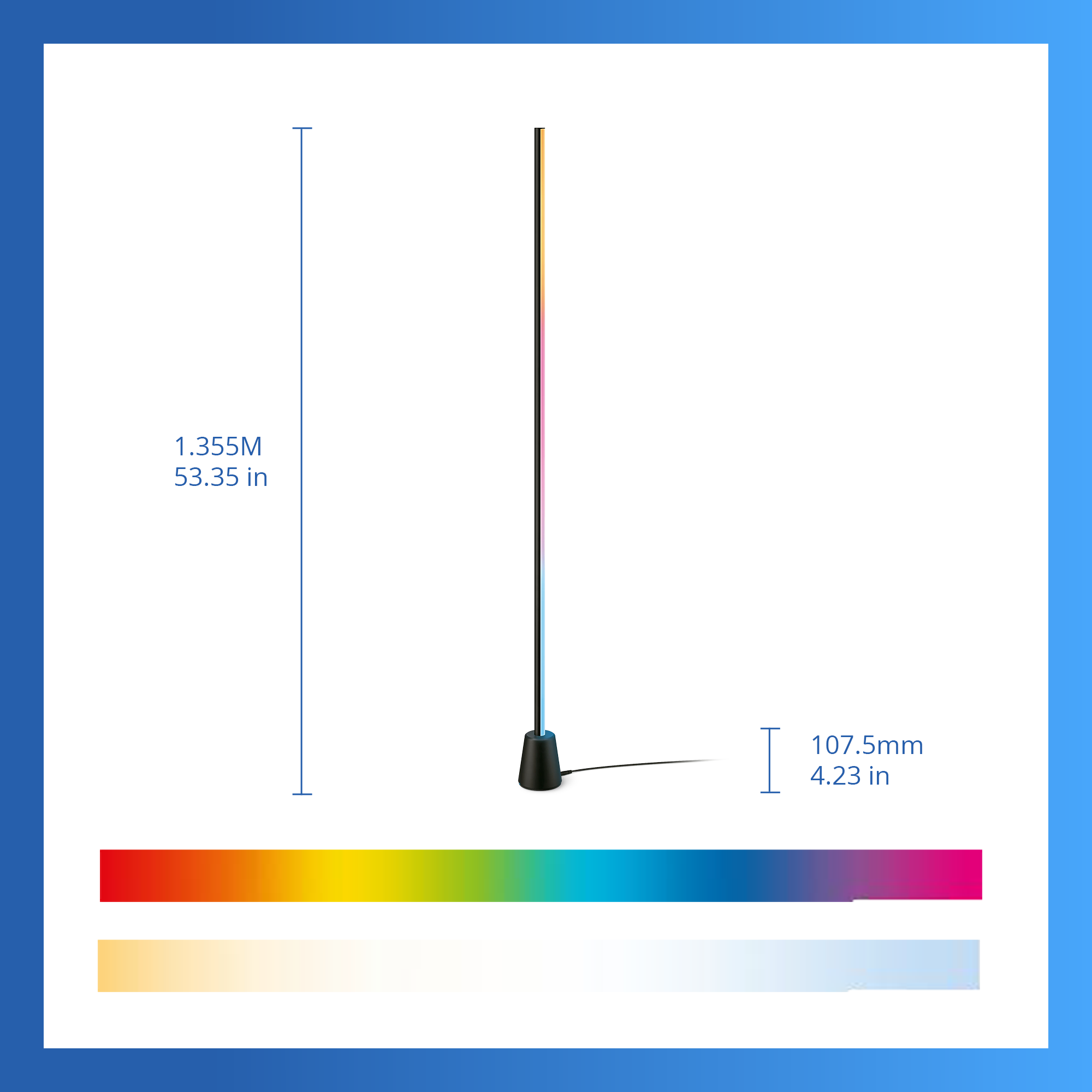 Philips Smart Lighting RGBIC Lambader 1,4 metre - Google Home, Alexa, HomeKit ve Matter uyumlu