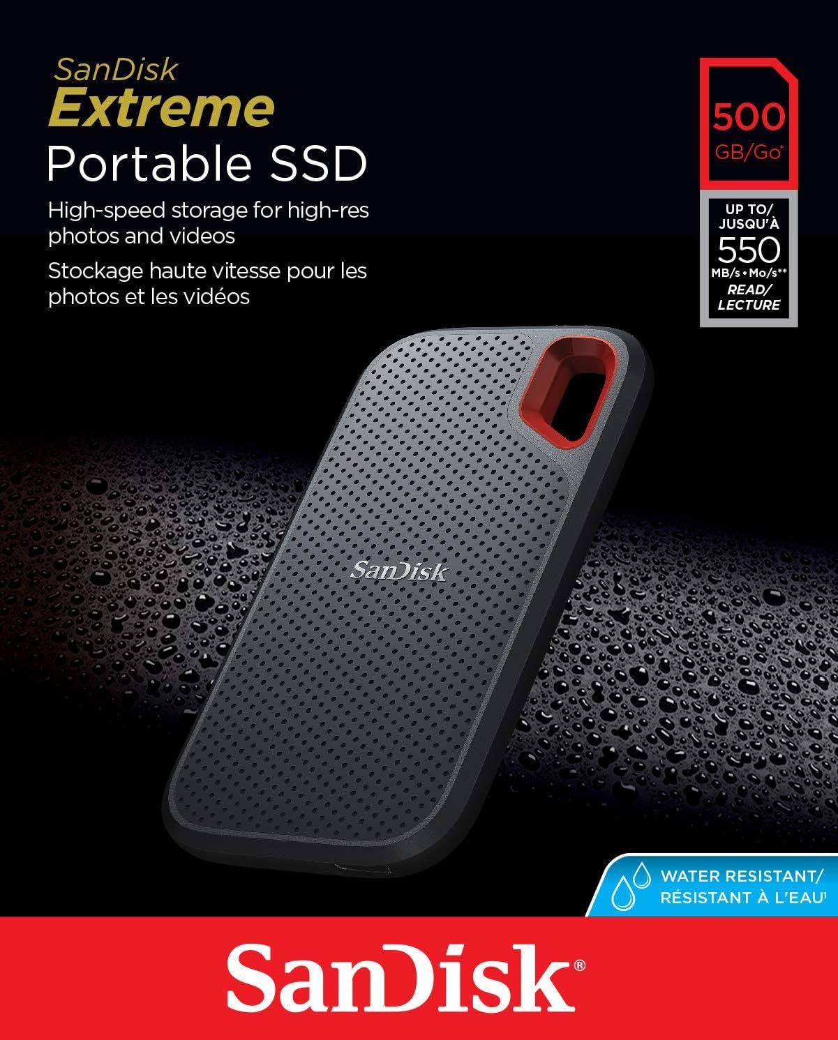 Sandisk EXTREME 500 GB TAŞINABİLİR SSD DİSK SDSSDE60-500G-G25