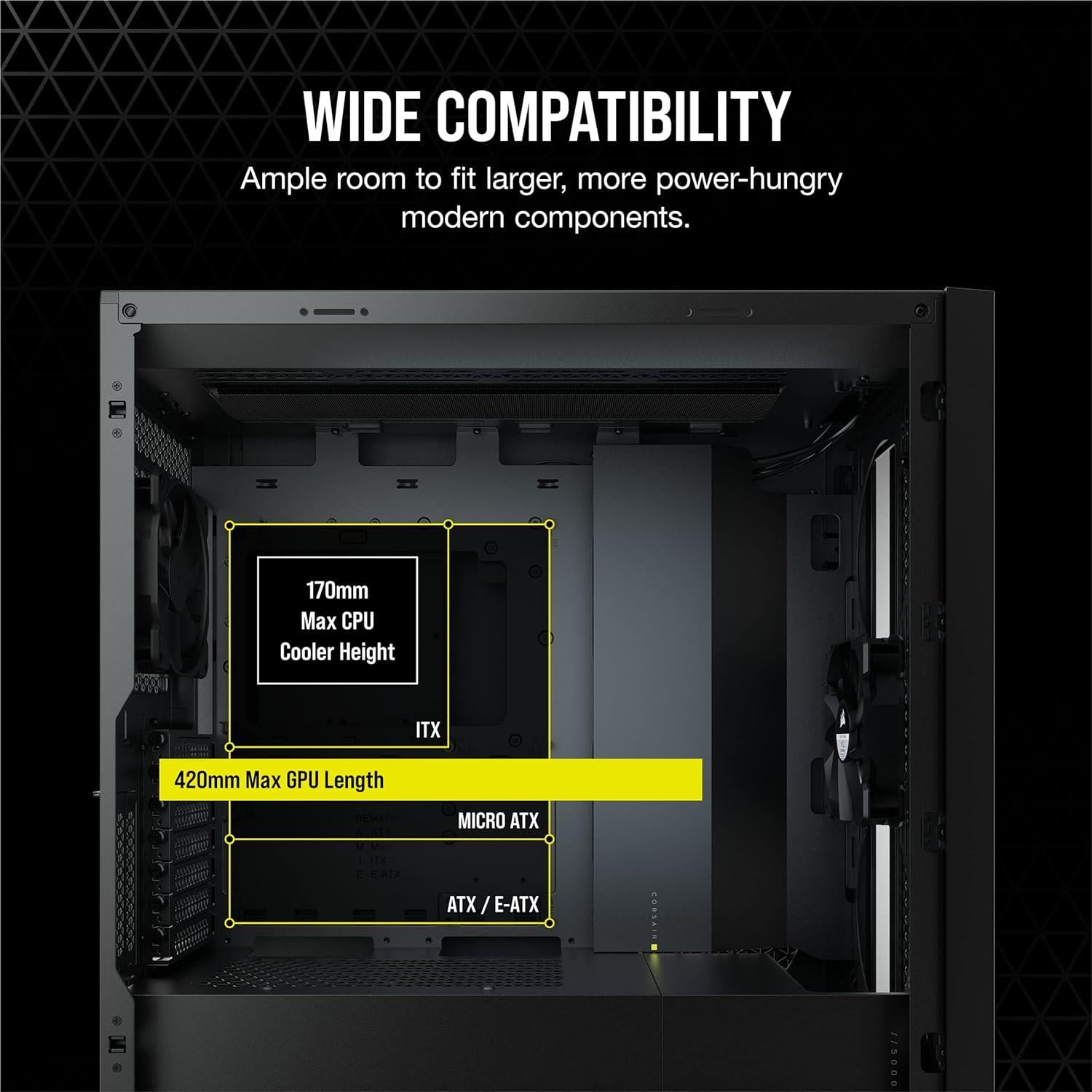 Corsaır 5000D Airflow Tempered Glass Siyah Mid Tower Kasa CC-9011210-WW
