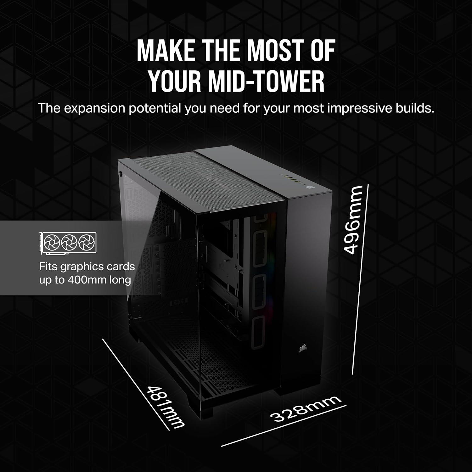 Corsair iCUE LINK 6500X RGB Mid-Tower ATX Dual Chamber PC Case - Siyah CC-9011269-WW