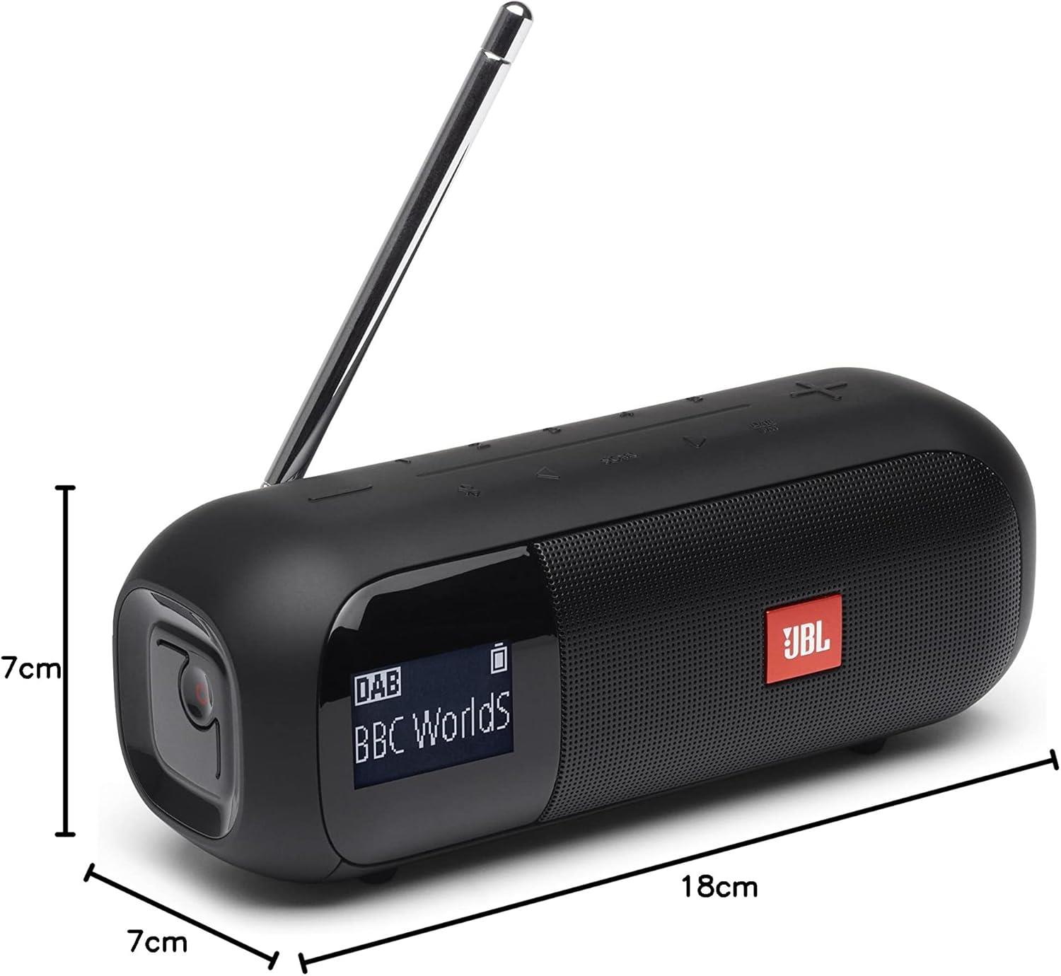 JBL Tuner2 Bluetooth Hoparlör, DAB-FM Radyo IPX7,Siyah