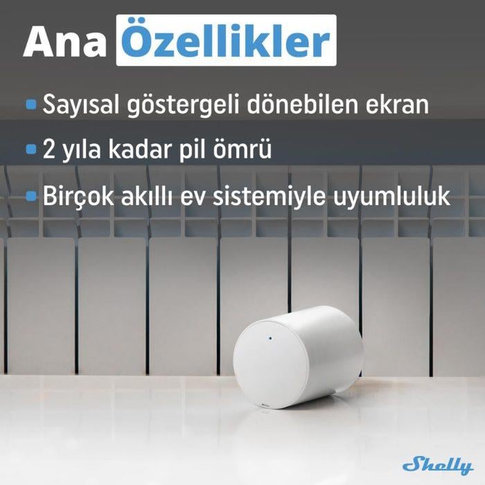 Shelly BLU TRV Akıllı Termostatik Radyatör Vanası