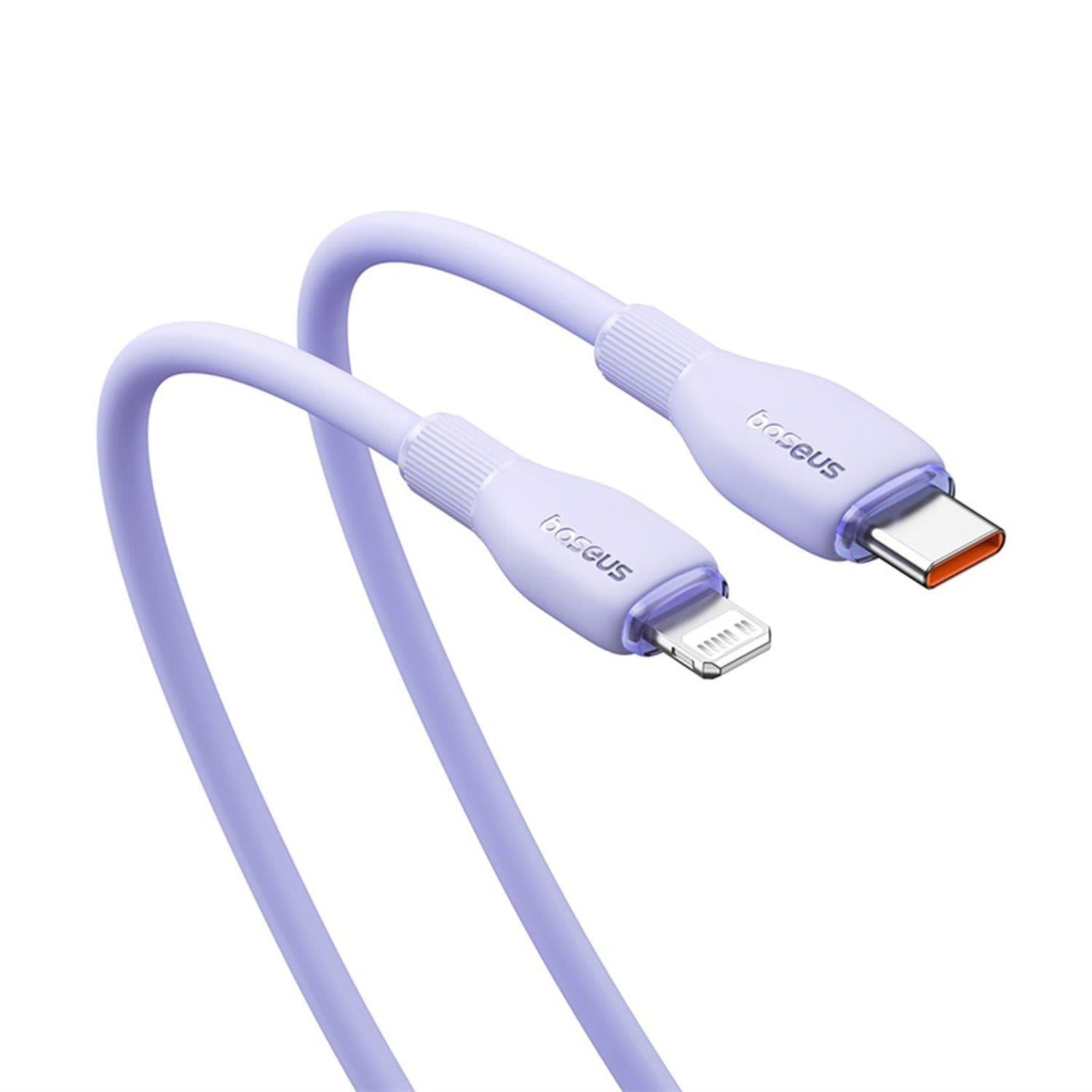 Baseus Pudding Hızlı Şarj Özellikli Type-C to Lightning 20W Kablo 1.2 M Mor

