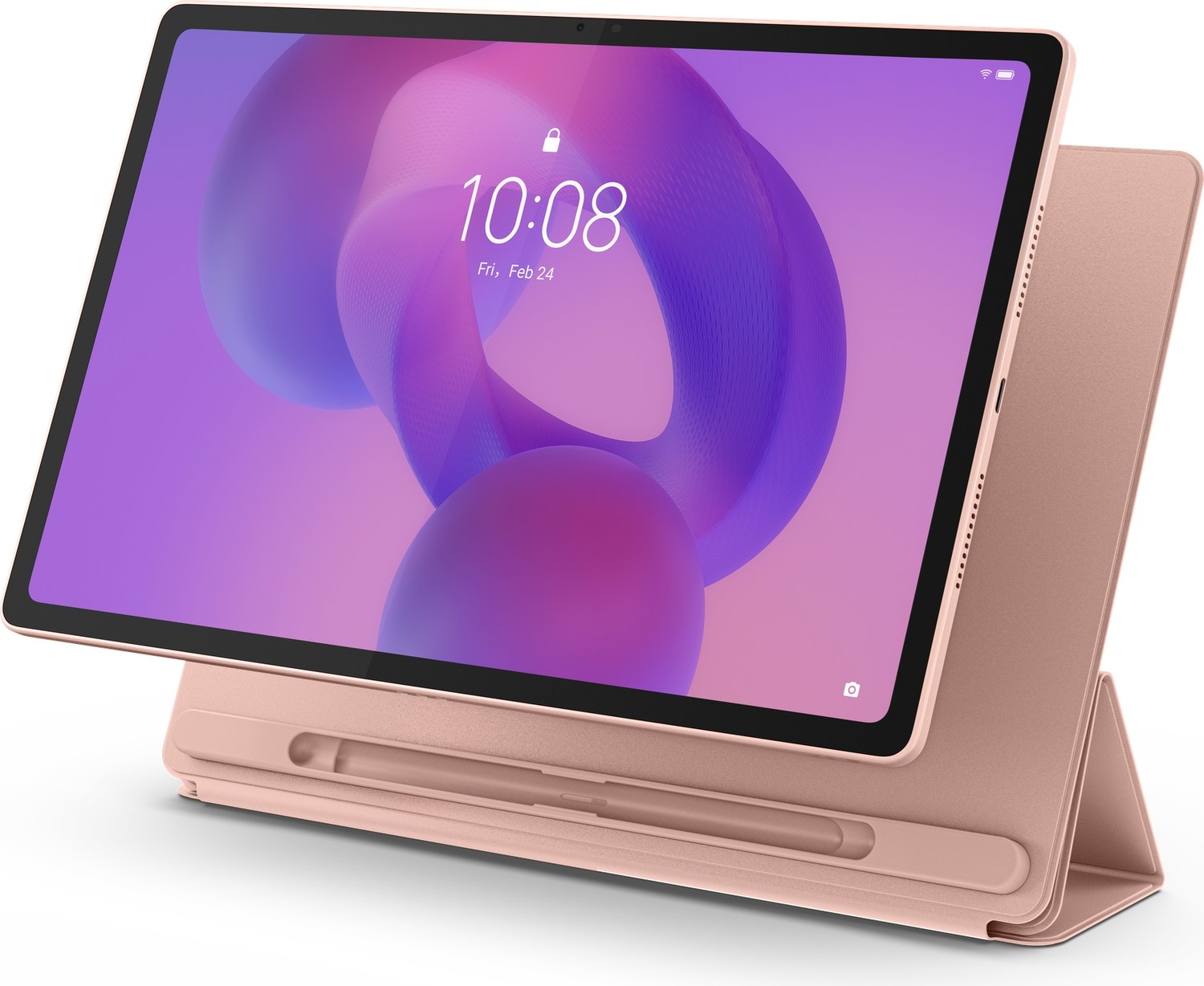 Lenovo Idea Tab Plus + Tab K12 (Zag7, Zagf, Zagg, Zagj - TB361FU, TB361ZU) Uyumlu Folio Case Tablet Kılıfı Sand Rose - ZG38C07433