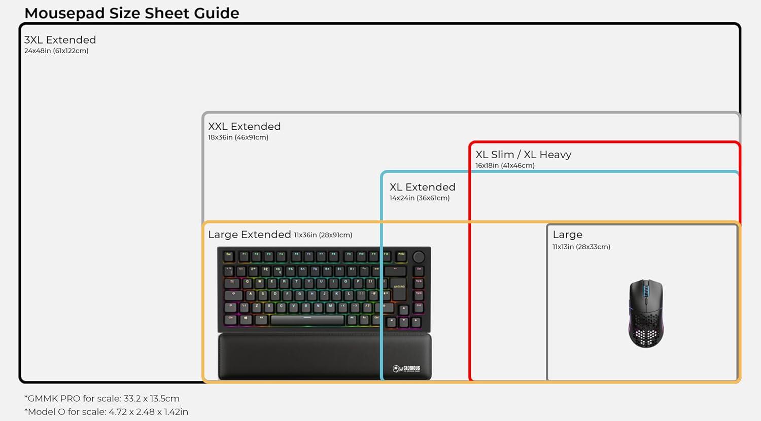 Glorious Heavy XL Mousepad 18x16''- Siyah