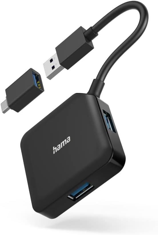 Hama USB Hub, 4 Ports, USB 3.2, 5Gbit, USB-C Adaptör
