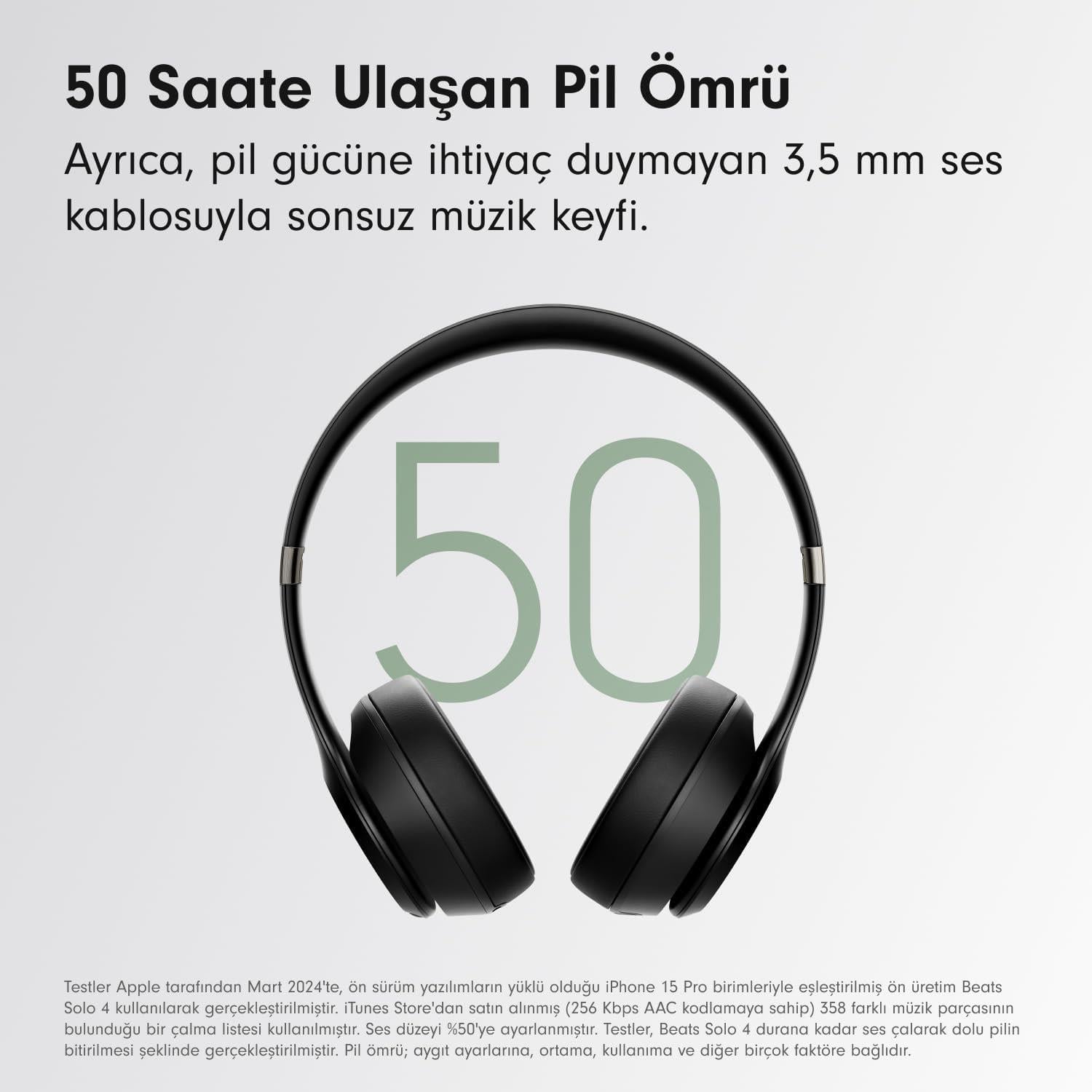 Beats Solo 4 Kulak Üstü Kablosuz Kulaklık - Mat Siyah