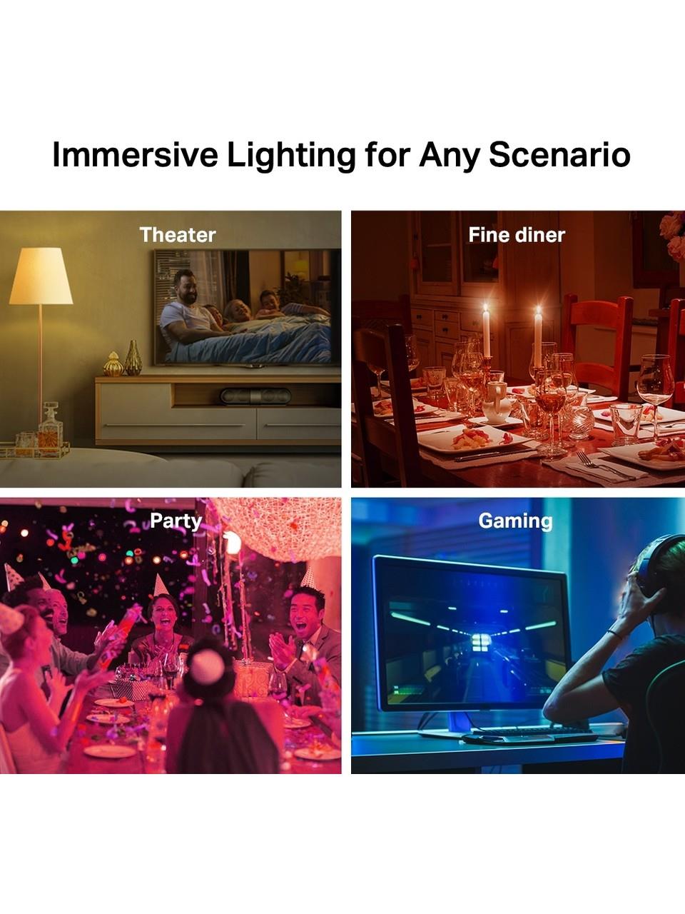 TP-Link Tapo L530E(4-pack) Akıllı Wi-Fi Ampul, Çok Renkli