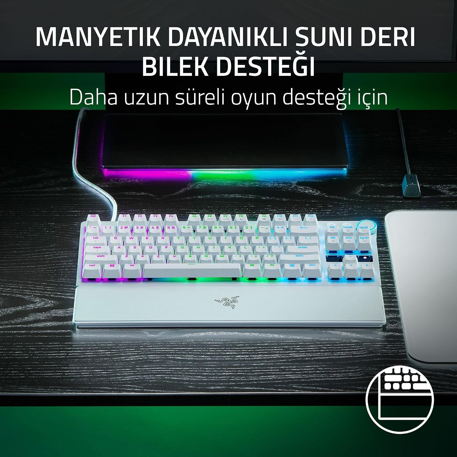 Razer Huntsman V3 Pro Tenkeyless - TKL - Beyaz RZ03-04981700-R3M1