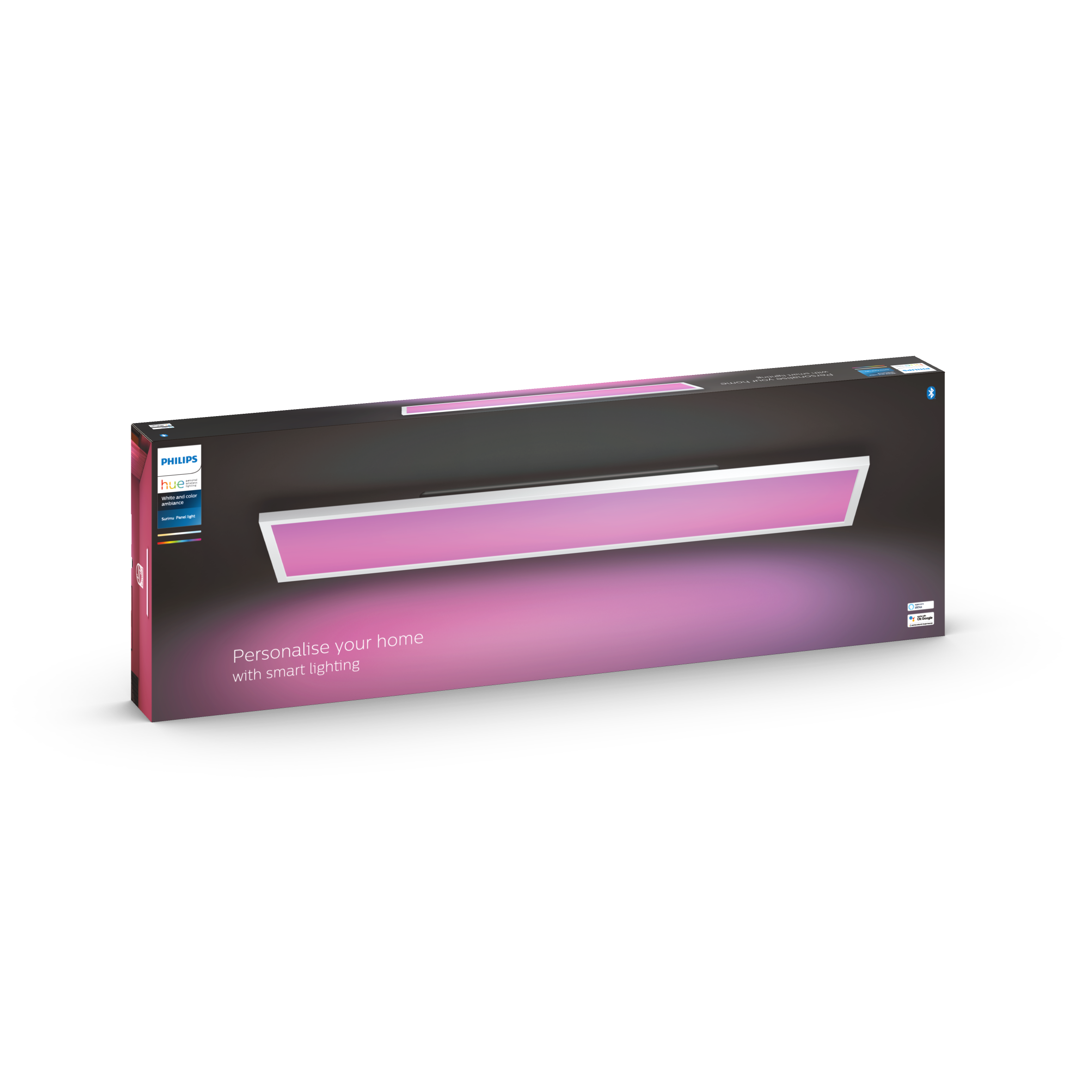 Philips Hue Surimu Beyaz Sıva Üstü RGB Akıllı LED Dikdörtgen Panel Tavan Armatürü 120x30cm  4150 Lumen
