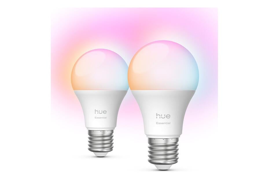 Philips Hue Essential 8W E27 806 Lumen Renkli Akıllı Ampul A60 (2'li Ekopaket)