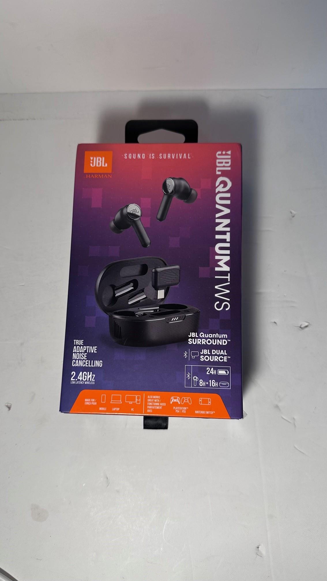 OUTLET JBL Quantum TWS, Gaming Kulaklık, Kablosuz, Siyah