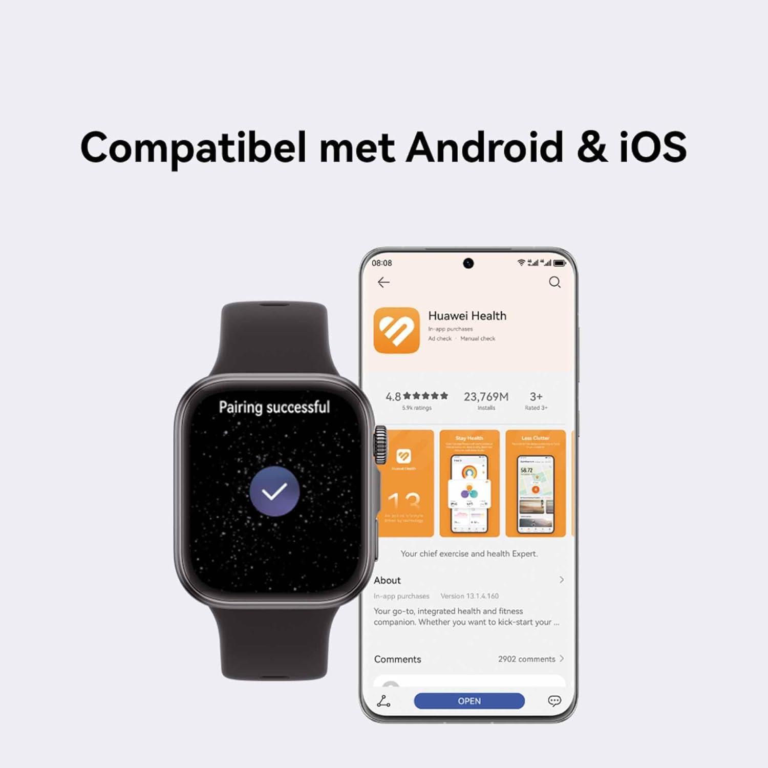 Huawei Watch Fit 4 Akıllı Saat, Siyah