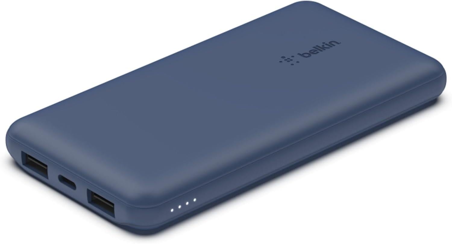 Belkin 10000 mAh Powerbank, 15W USB-C & 12W 2xUSB, Mavi