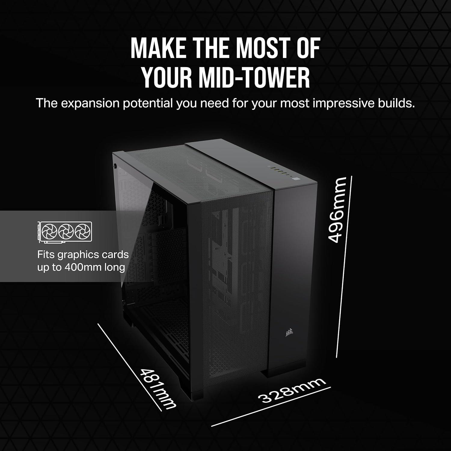 Corsair 6500D AIRFLOW Mid-Tower Dual Chamber PC Case - Siyah CC-9011259-WW