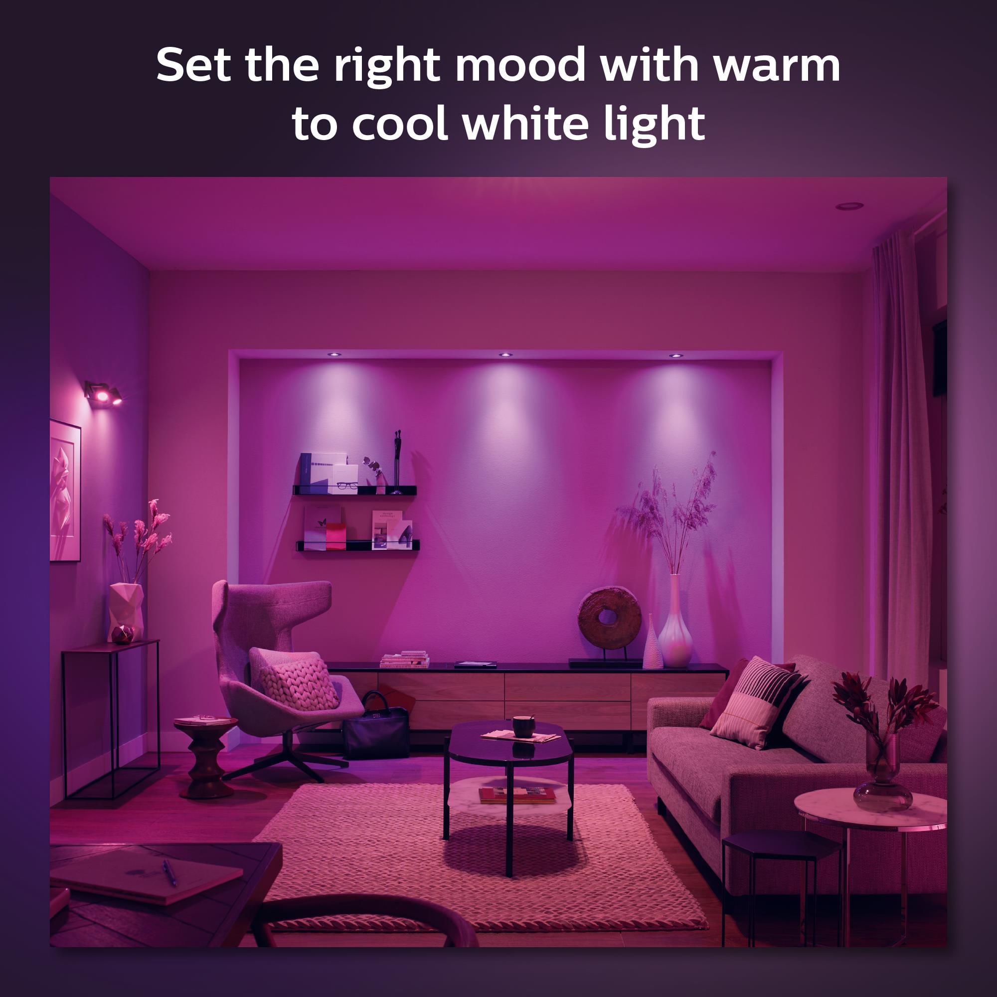 Philips Hue Centura Siyah Sıva Üstü RGB Akıllı LED Spot 400 Lumen GU10 Spot Dahildir