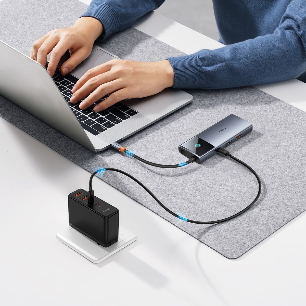 Baseus Metal Gleam II 6-in-1 USB HUB 4K@60Hz HDMI, 10Gbps USB-C, 100W