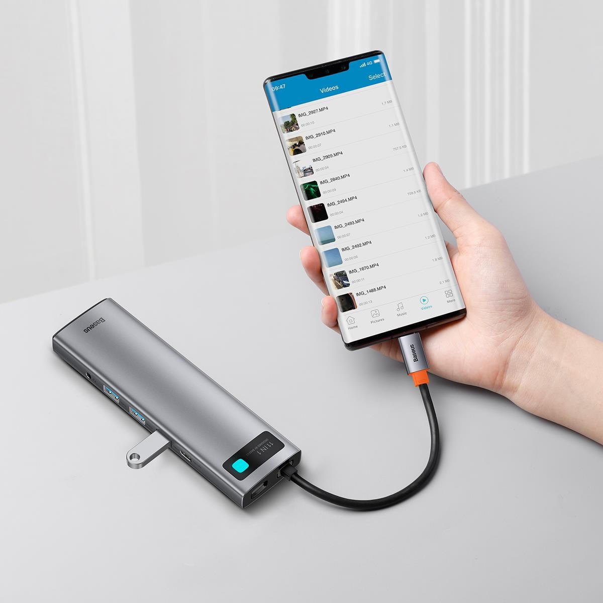Baseus Metal Gleam 11in1 Multifonksiyonel Type-C Hub Dock Station