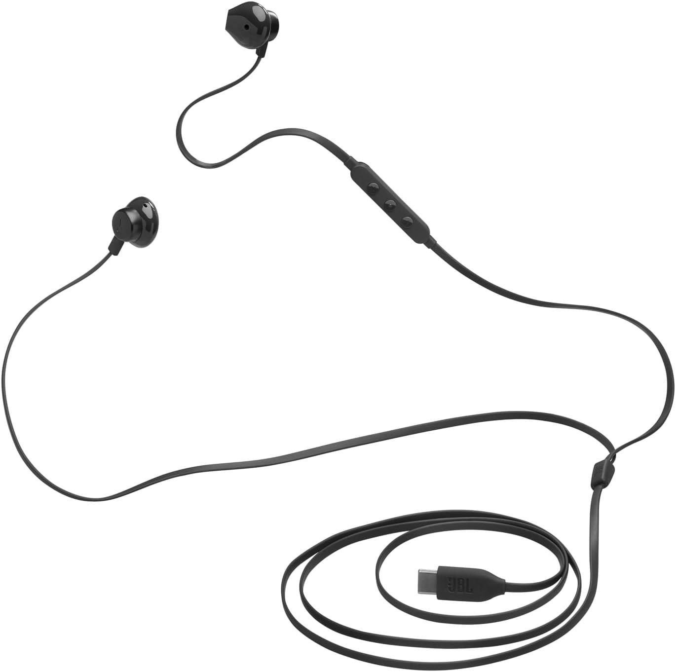 JBL Tune 305C USB-C Kulakiçi Kablolu Kulaklık, Siyah