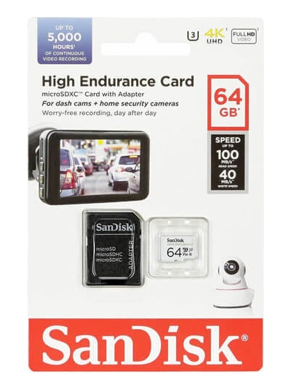 SanDisk High Endurance 64GB 100MB/s-40MB/s microSDXC Hafıza Kartı 