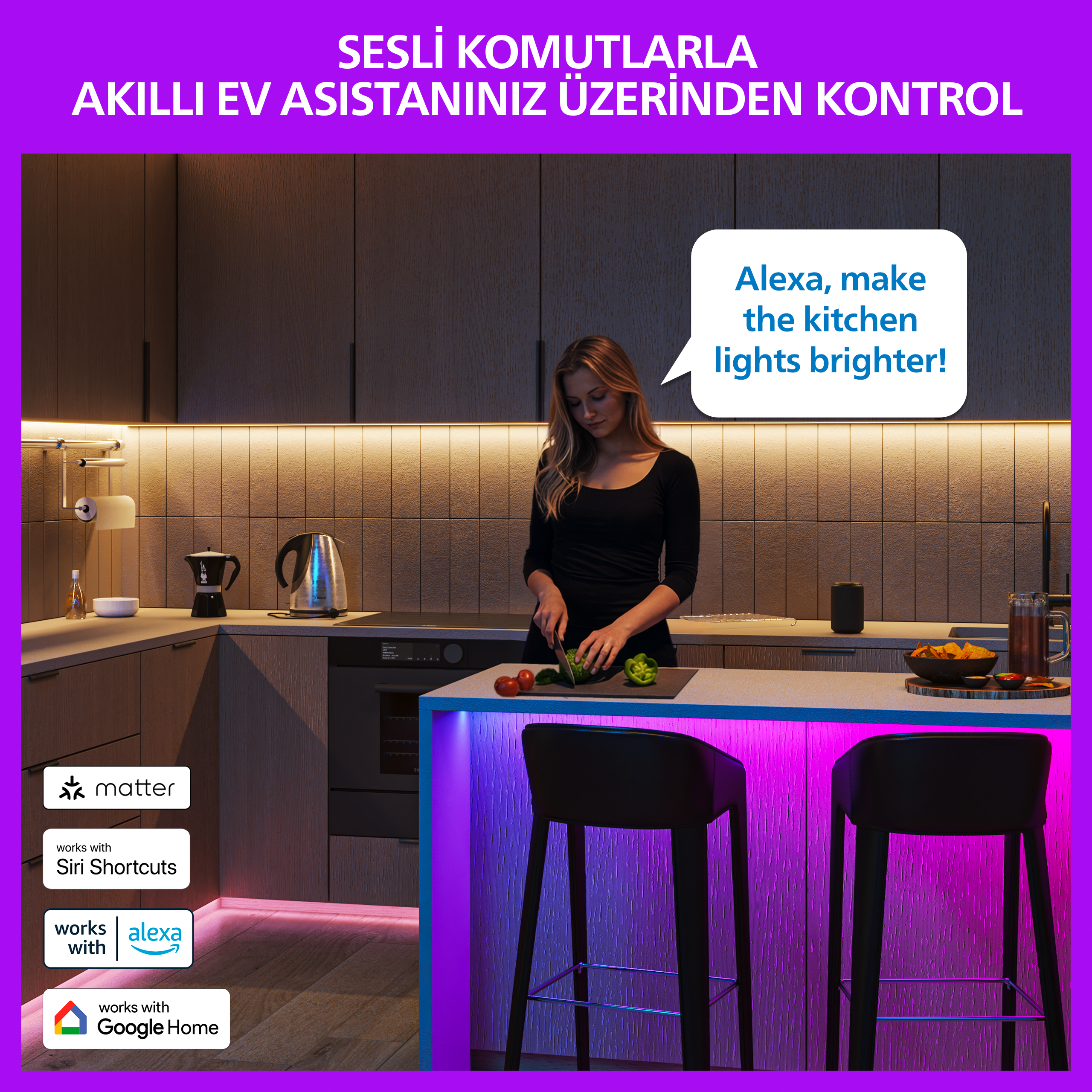 Philips Smart Lighting LED Ampul A80 E27 150W Eşdeğer RGB - Google Home, Alexa, HomeKit ve Matter uyumlu