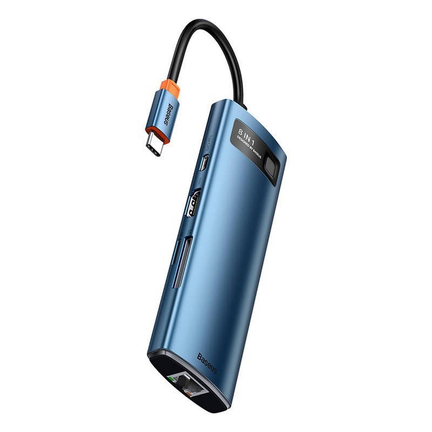 Baseus Metal Gleam Type-C HUB 8in1 USB-C to 3x USB 3.0 + HDMI + USB-C PD 4K 