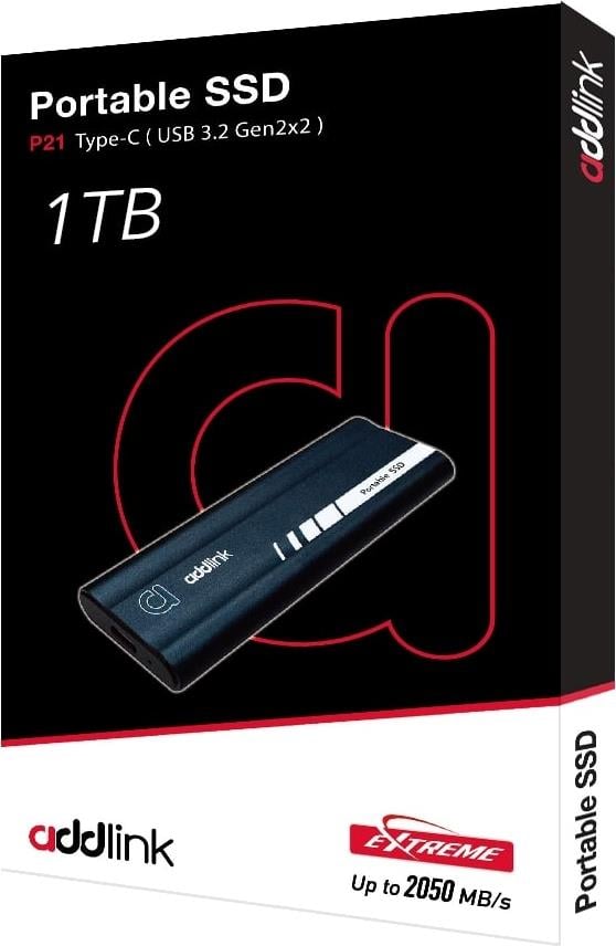 Addlink P21 1TB  2000-1950MB/s USB 3.2 Gen2 Type-C Portable Taşınabilir SSD AD1TBP21B2K