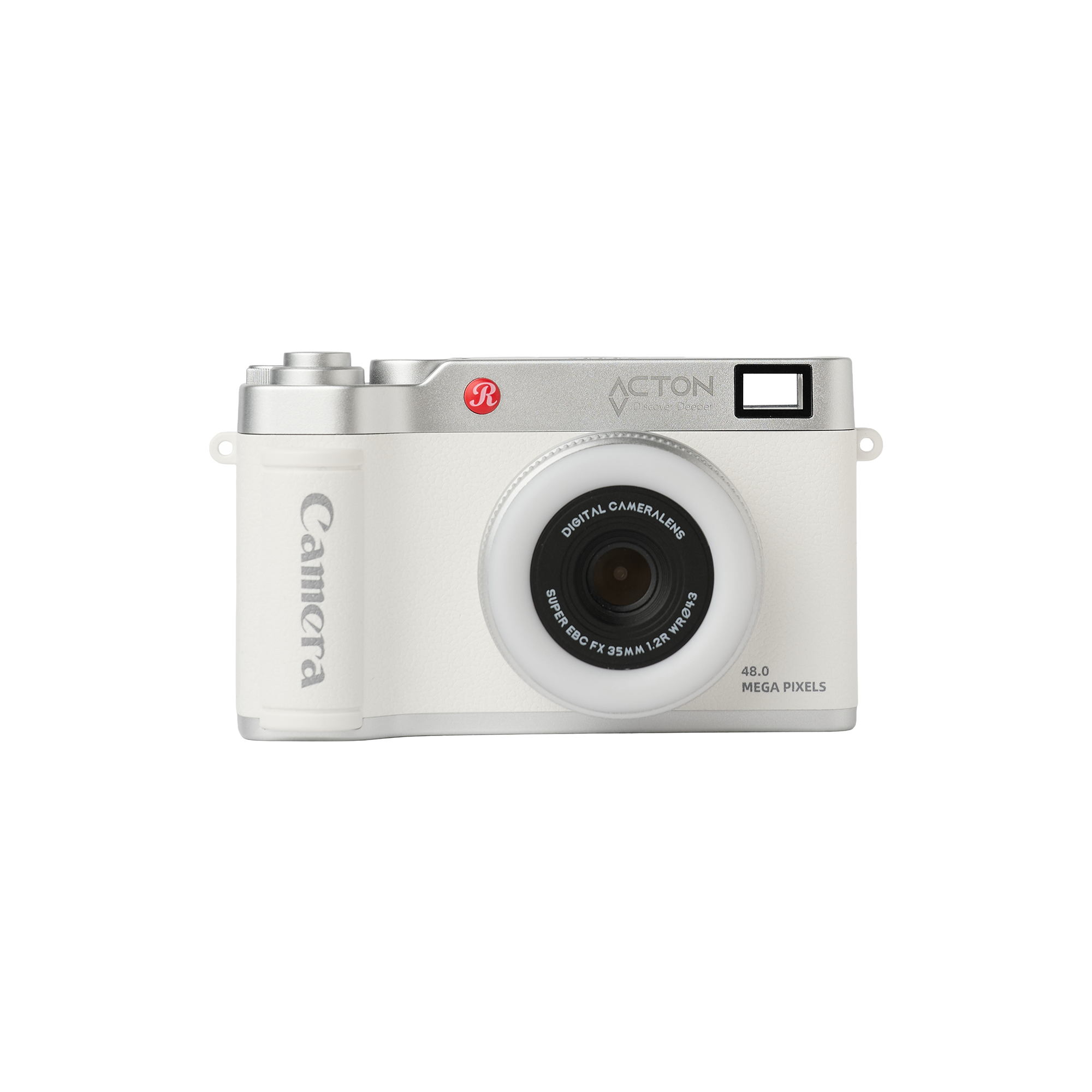Acton Focus Flex Digital 4K 18X Zoom 48 MP Flaşlı Vlog Kamera Fotoğraf Makinesi Beyaz