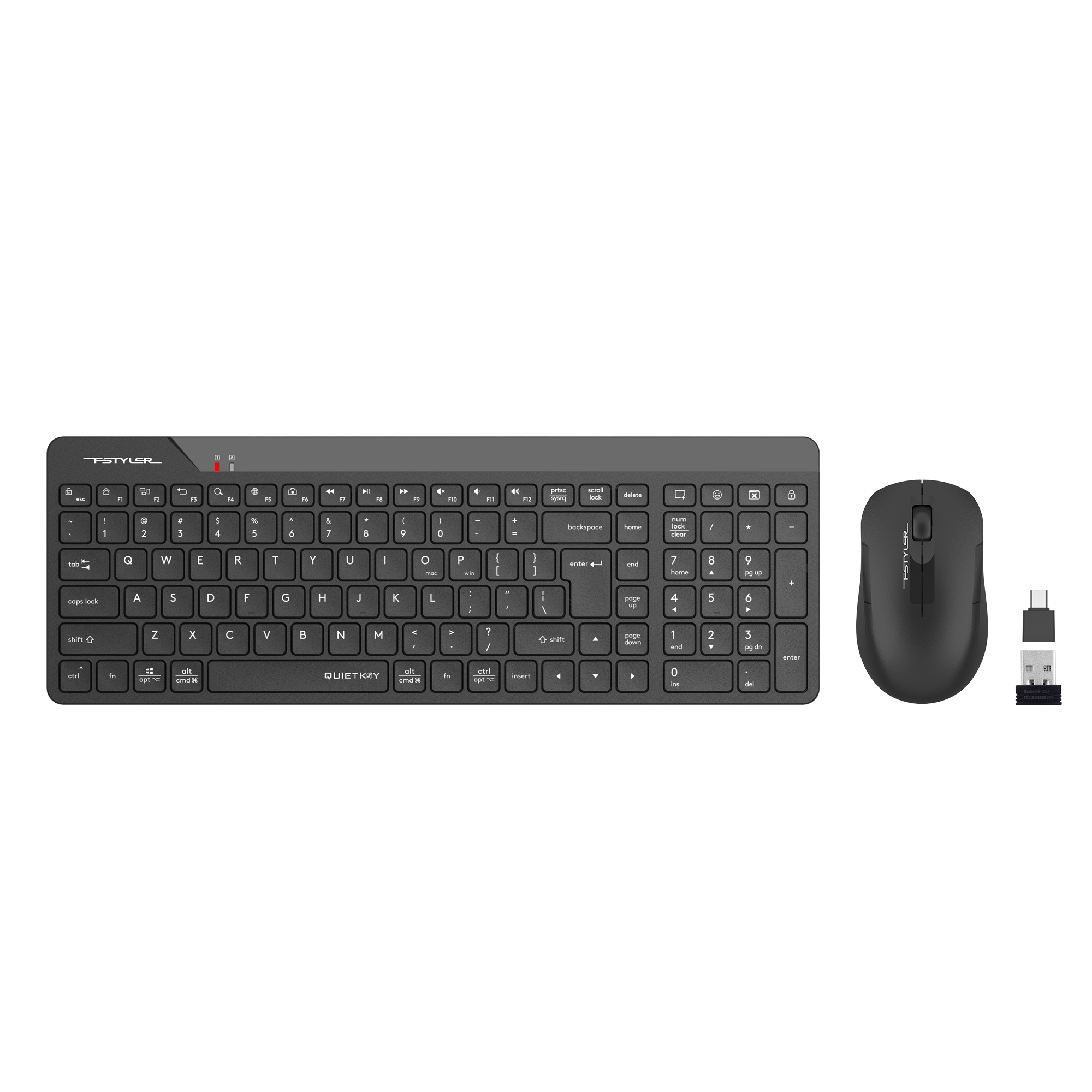 A4-Tech FG2300 Air2 Siyah Silent Kablosuz Klavye Mouse Seti