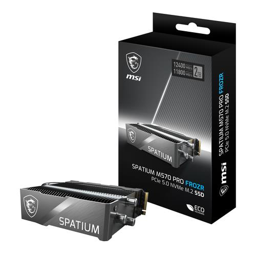 MSI SSD SPATIUM M570 PRO PCIE 5.0 NVME M.2 2TB FROZR R:12400 W:11800