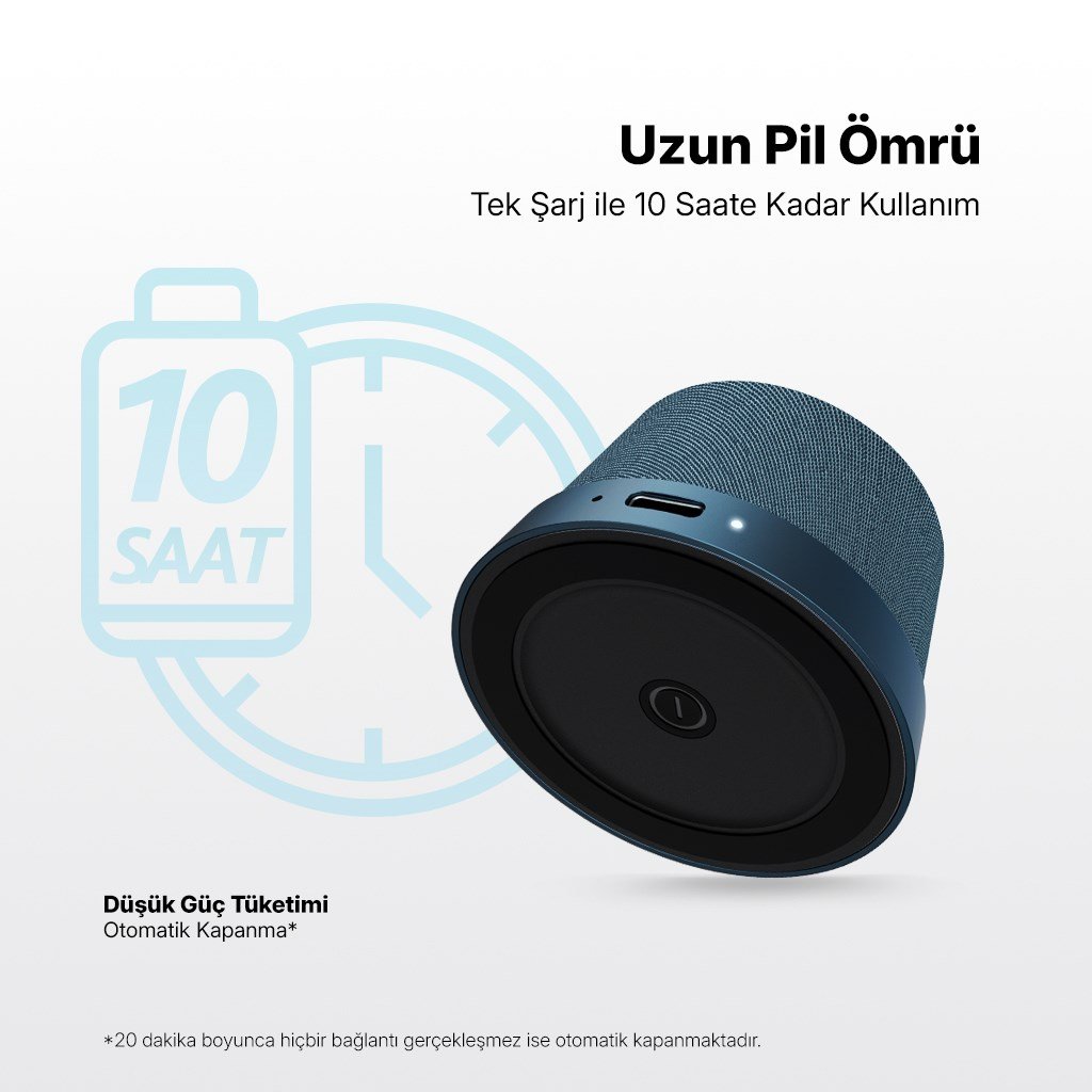 ttec Vox Mini M Magsafe Uyumlu 2'si 1 Arada Kablosuz Bluetooth Hoparlör, Lacivert