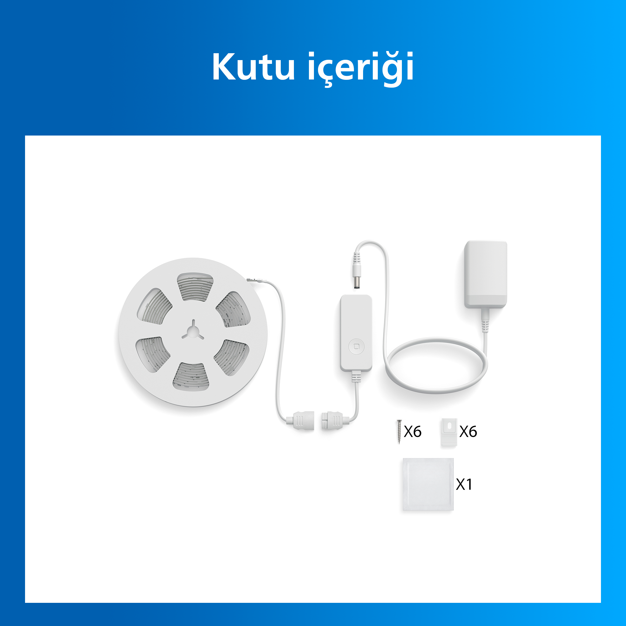 Philips Smart Lighting RGBICWW LED Şerit 10 m (Type-C) - Google Home, Alexa, HomeKit ve Matter uyumlu