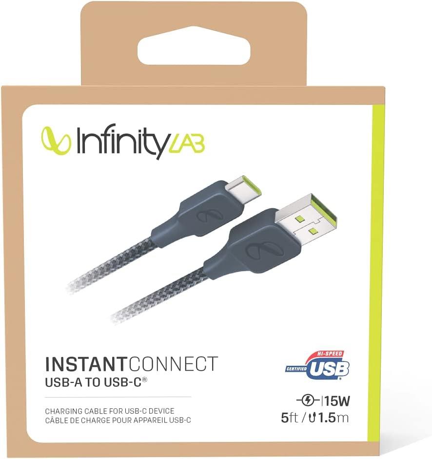 InfinityLab InstantConnect Kablo USB-A USB-C,Mavi,1.5m