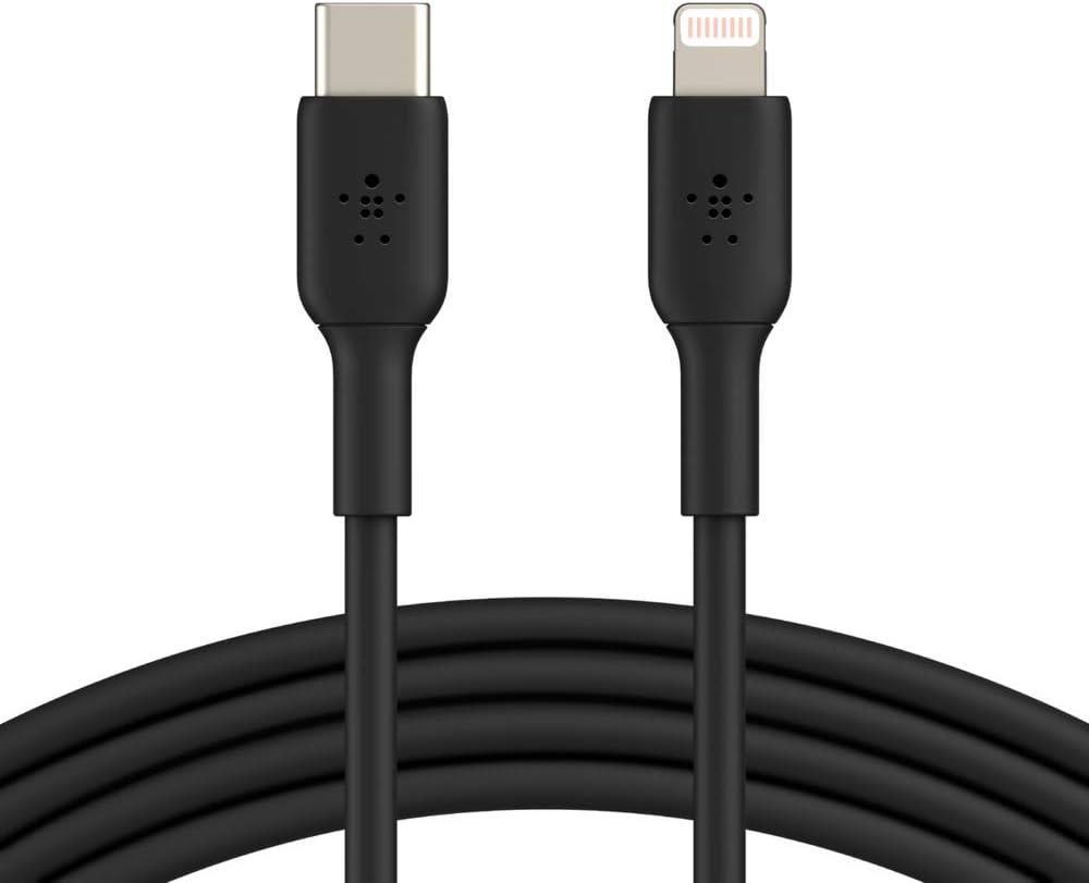 Belkin USB-C - Lightning Kablosu (Hızlı Şarj Kablosu) Hızlı Şarj MFi Sertifikalı USB-C Kablosu (Siyah,1M)