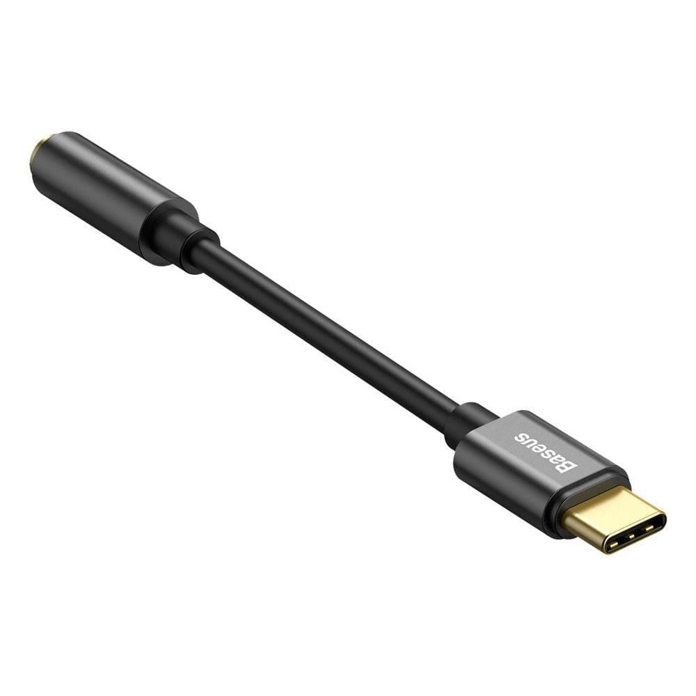 Baseus Kulaklık Adaptörü Type-C - 3,5 MM Dişi Adaptör L54 - Siyah