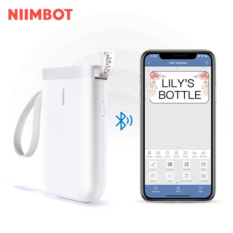 Niimbot D11 Beyaz Termal Etiket Yazıcı