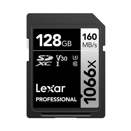 LEXAR 128GB LSD1066128G-BNNNG 1066x SDXC UHS-I CARDS160MB/S READ 120MB/S WRITE C10 V30 U3