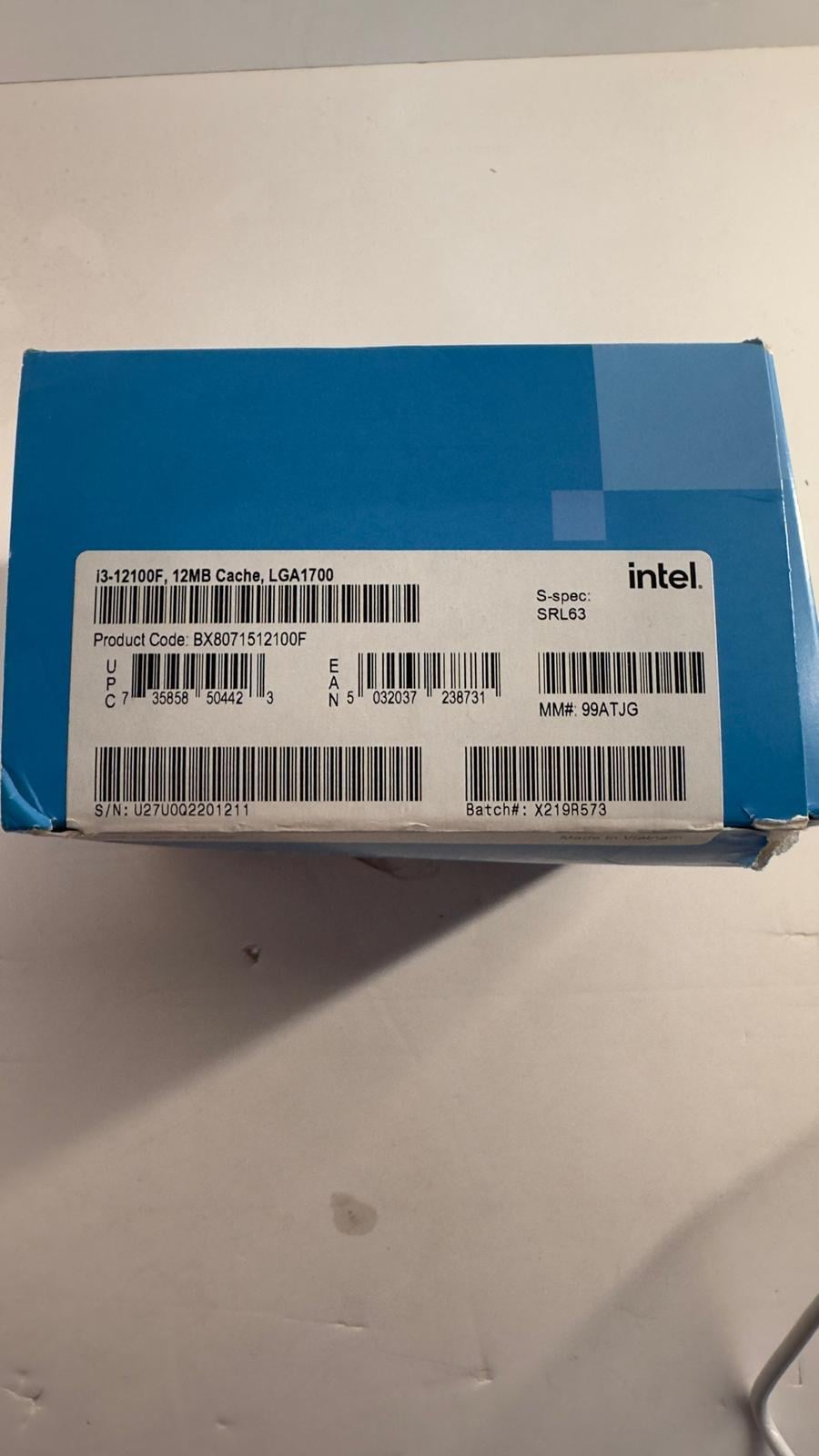 OUTLET Intel Core i3-12100F 12. nesil Masaüstü İşlemci 3.3GHz, 4 çekirdekli, LGA1700 ( Fansız ) 
