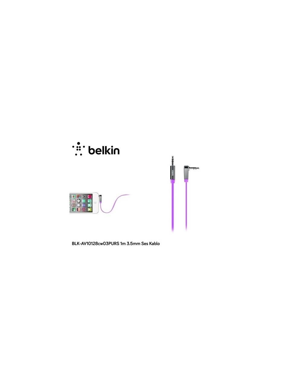 Belkin BLK-AV10128CW03PURS 3.5MM SES KABLOSU 1M