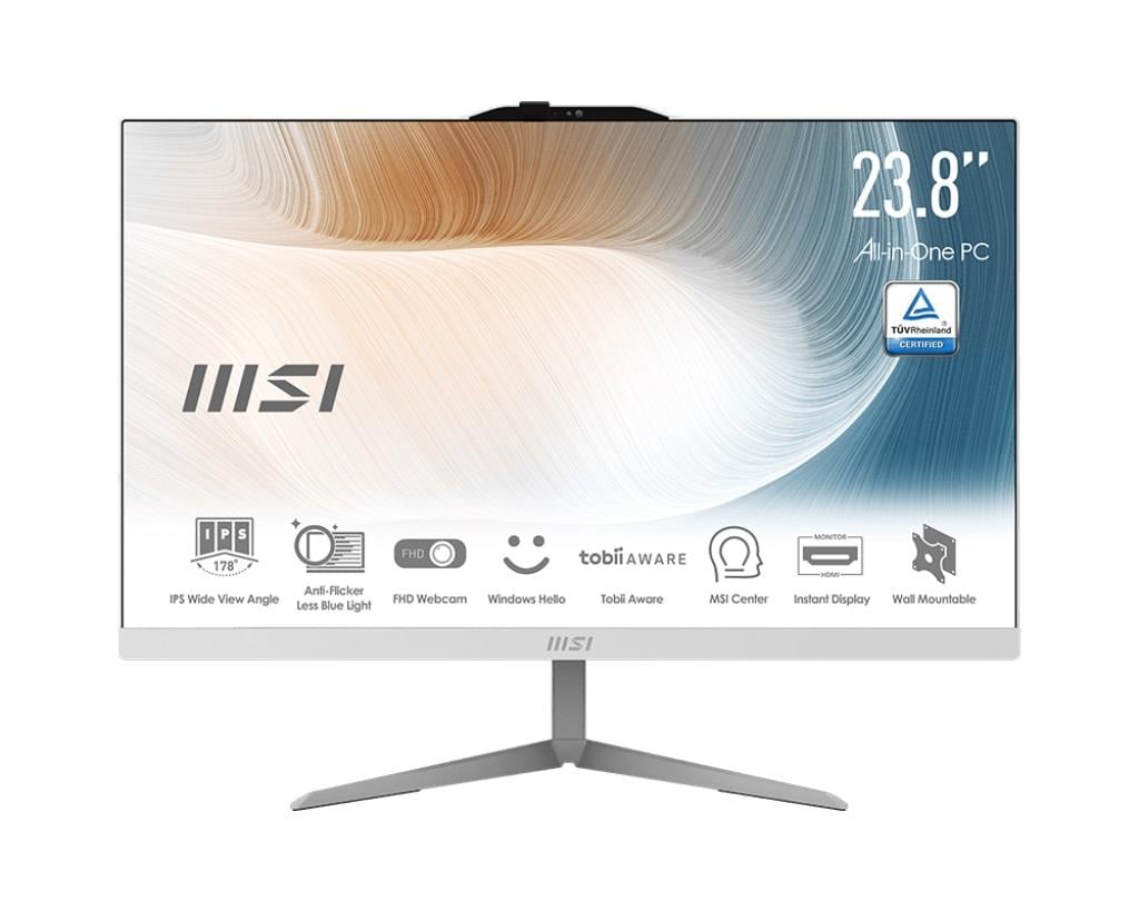 MSI MODERN AM242 12M-1893XTR 23.8 FHD 16:9 (1920X1080) I5-1235U 16GB DDR4 500GB SSD FDOS BEYAZ AIO P