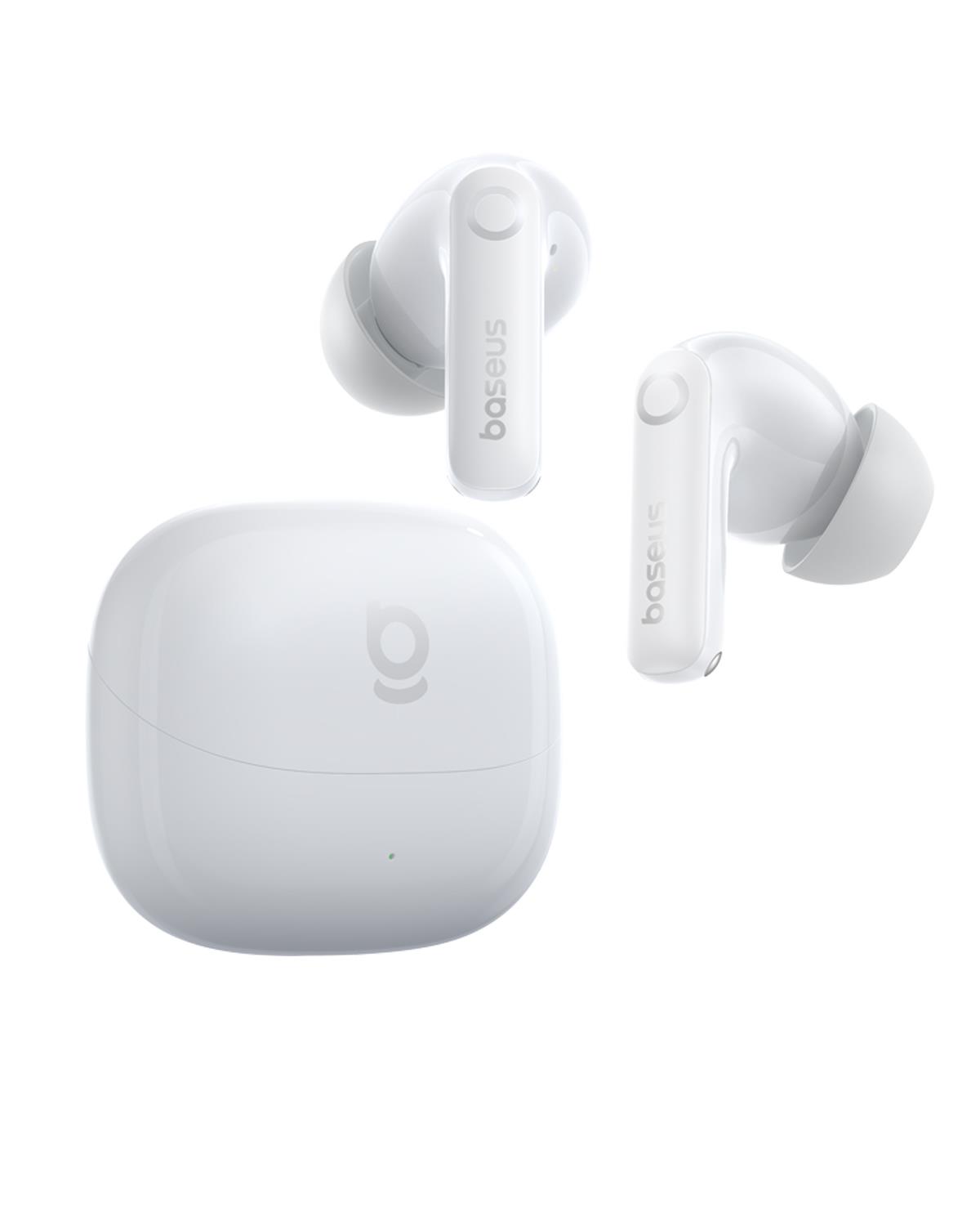 Baseus Bass BP1 Pro 50 dB Gürültü Engellemeli Kulaklıkiçi Kulaklık, 6 Mikrofonlu AI Net Arama, IP55, 55 Saat Oynatma Süresi, Bluetooth 6.0, Beyaz