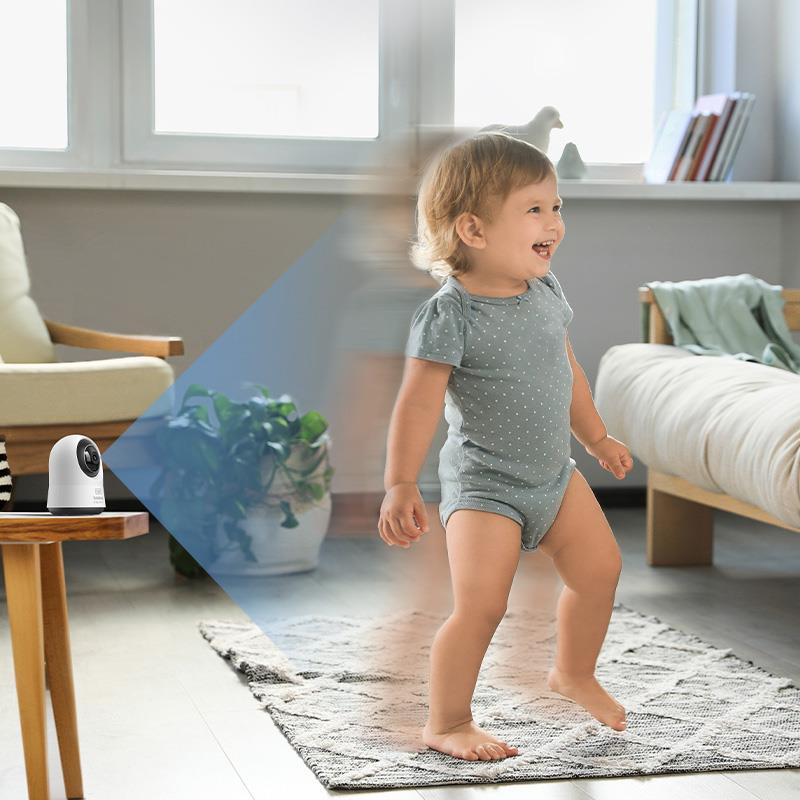 Baseus Security P1 Pro Indoor 3K  Wi-Fi Güvenlik Kamerası , AI Algılama, 360° Pan, Gece Görüşü Alexa ve Google uyumlu