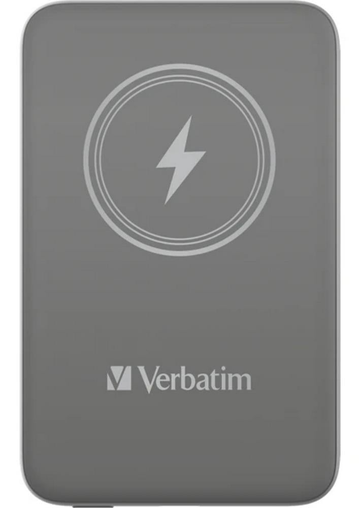 Verbatim MCP-10GY 10000MAh With USB-C 15W Magnetic Wireless Powerbank - Grey