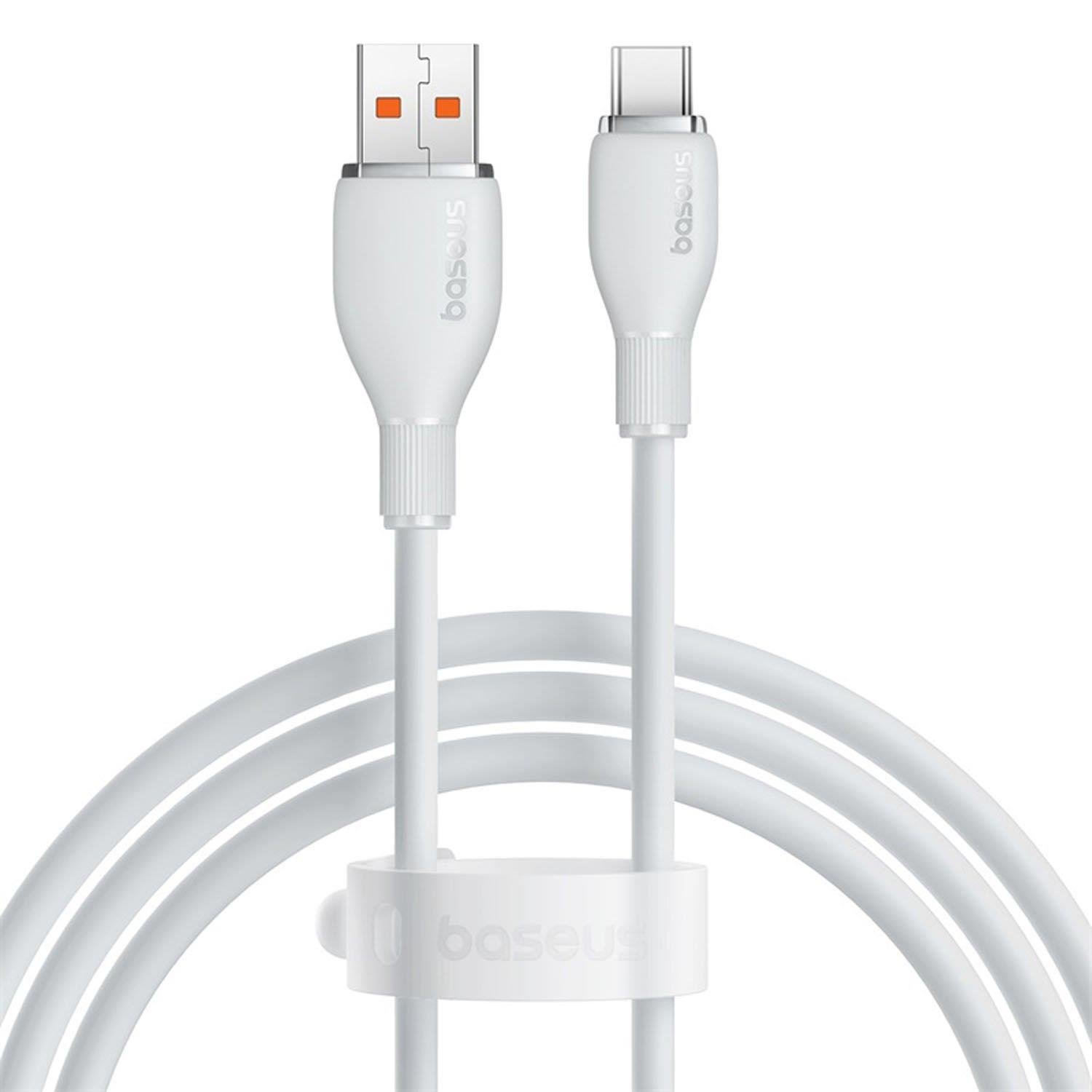 Baseus Pudding Hızlı Şarj Özellikli USB Type-C 100W Kablo 1.2M Beyaz
