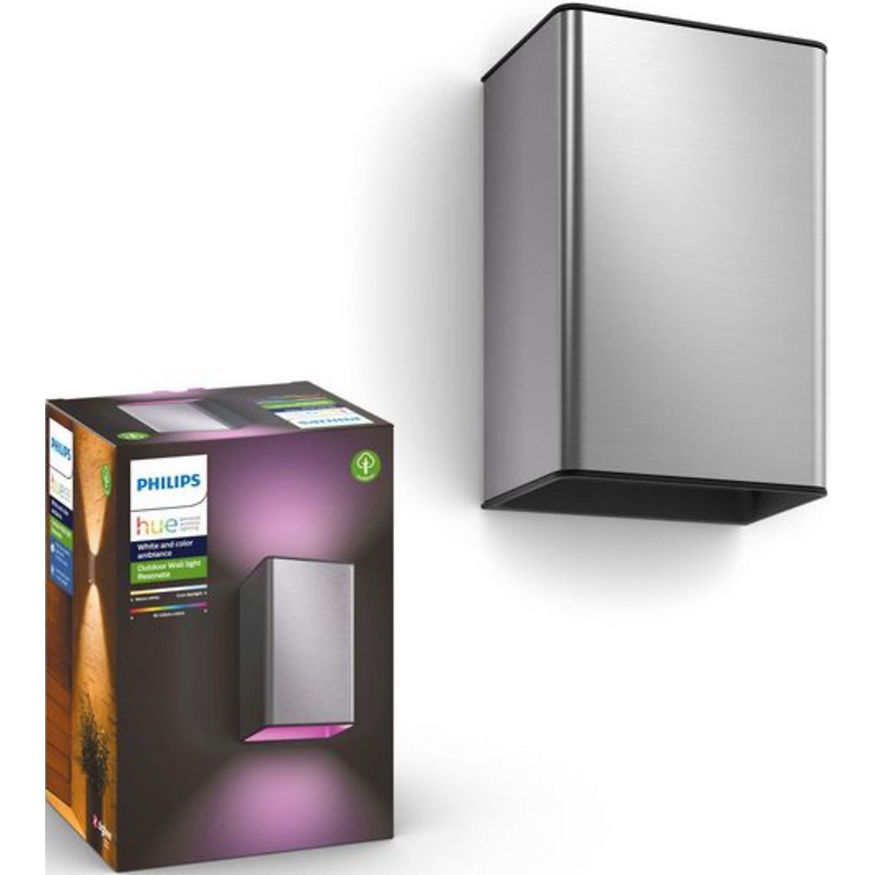 Philips Hue Resonate Dış Mekan Duvar Lambası 2x8W - Inox