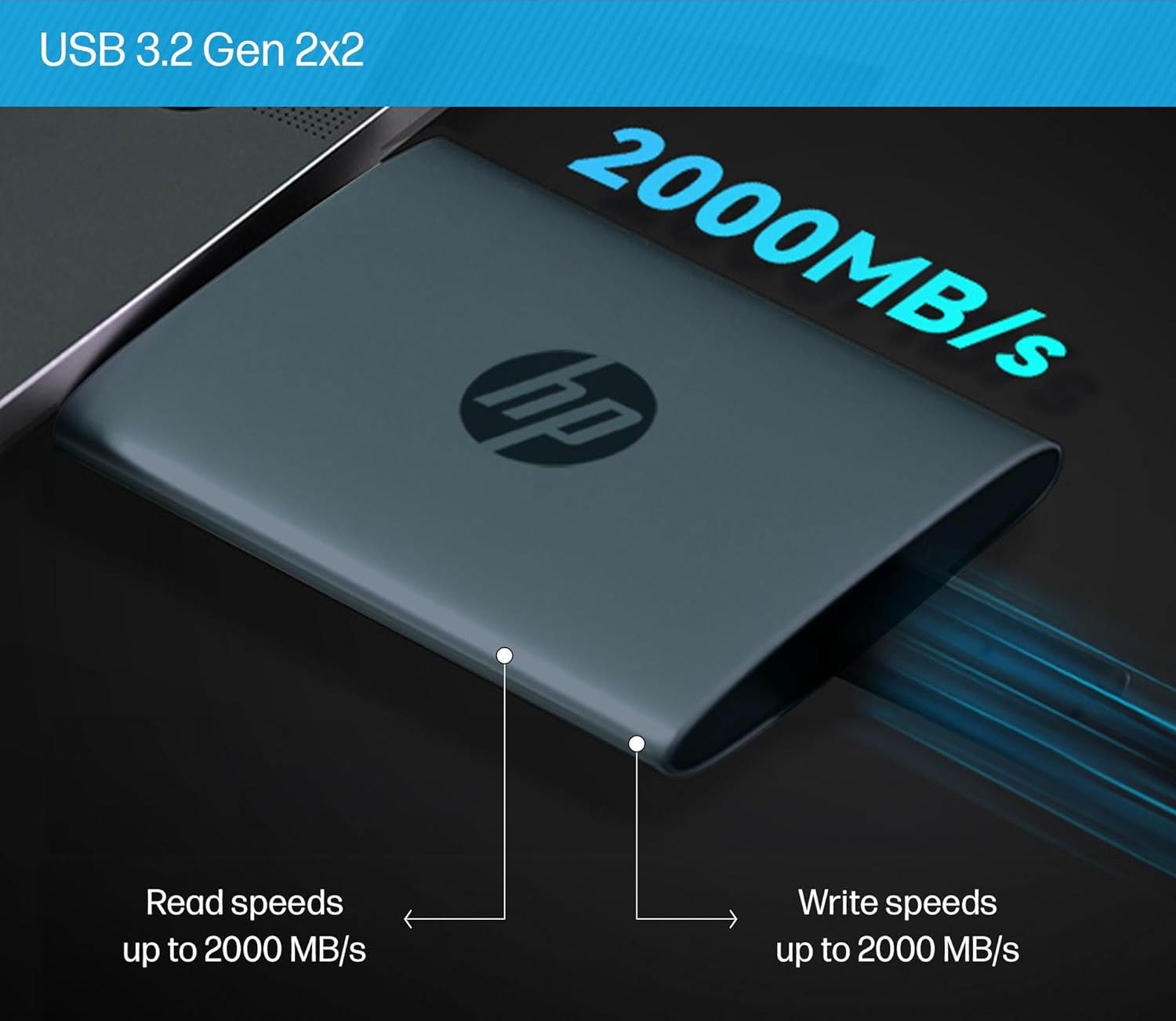 HP P900 4TB 2000MB/s-2000MB/s Type-C 3.2 Ps4-Ps5-Pc-Telefon-Tablet-Kamera Uyumlu External Taşınabilir SSD Siyah - 7M699AA