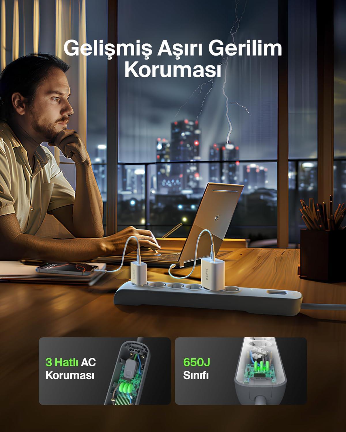 Belkin Surge Plus Akım Korumalı Priz 2M