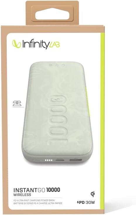 InfinityLab by Harman - InstantGo Wireless Powerbank, 10000 mAh, Beyaz