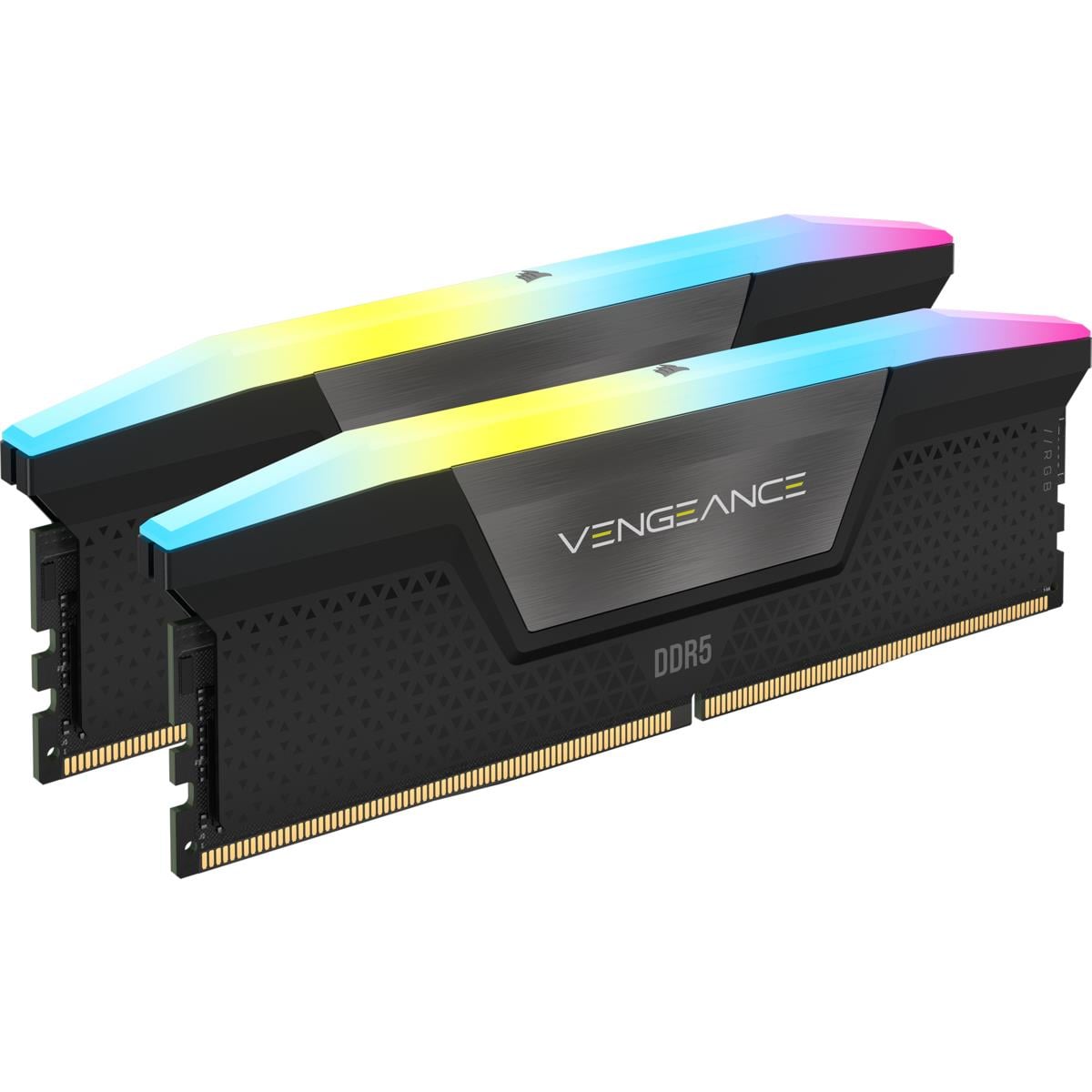 CORSAIR CMH32GX5M2B5600C40K VENGEANCE RGB 32GB (2x16GB) DDR5 DRAM 5600MHz C40 SIYAH BELLEK
