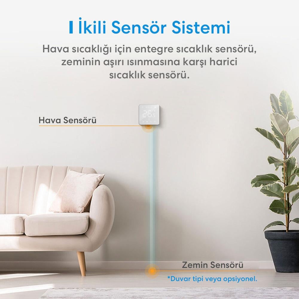 Meross Akıllı Termostat Yerden Isıtma MTS200